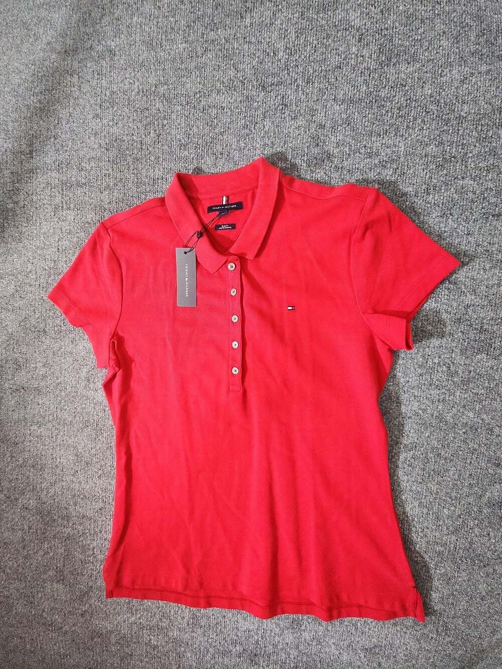 Tommy Hilfiger Slim Fit Polo Shirt Red Size L/G